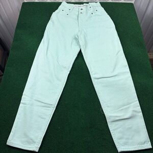 Zena Jeans Vintage High Waist Mint Green Straight‎ Leg Denim Jeans